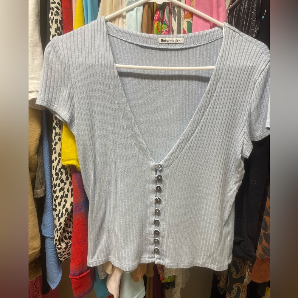 Reformation V neck Top